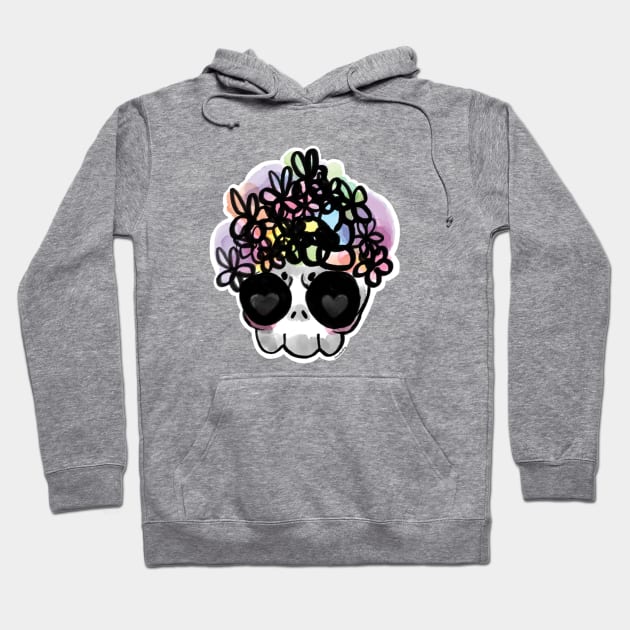 Flower Crown Skull Hoodie by hannahmazing